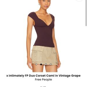 Free people duo corset cami top
